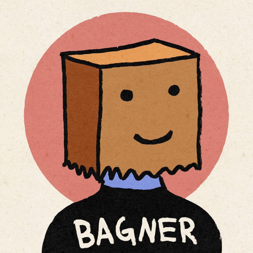 Imagem de Bagners mostrando um personagem com um saco na cabeça