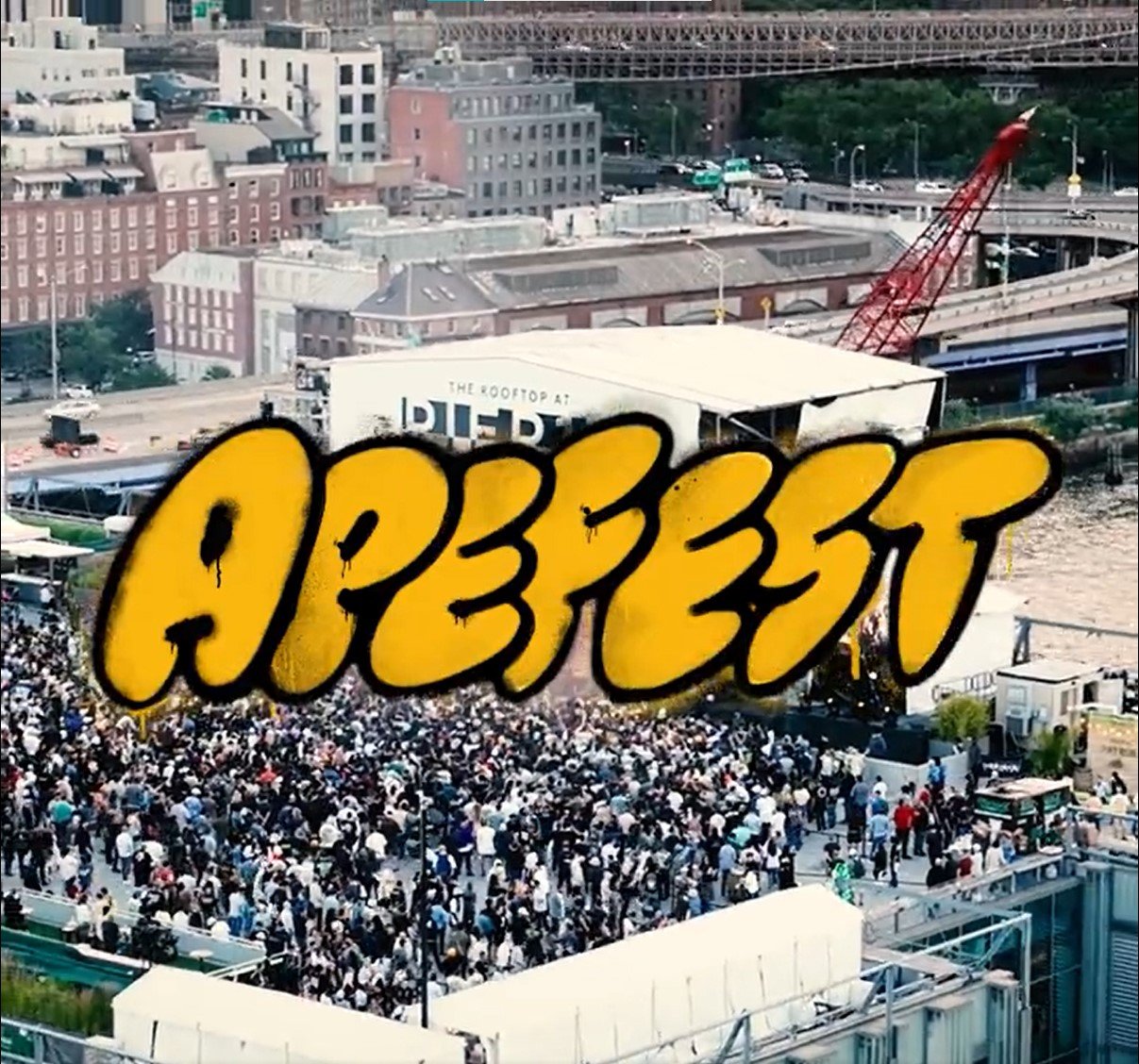 Multidão no ApeFest no NFT.NYC